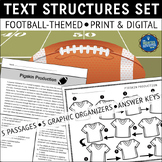 Football Nonfiction Text Structures Reading Passages and G