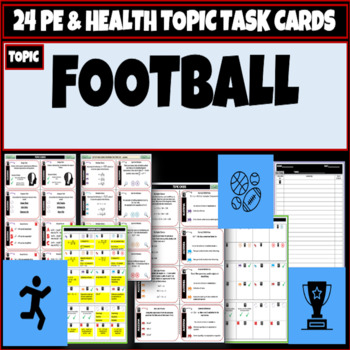 Preview of Football PE Task Cards