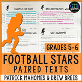 Football Paired Texts: Mahomes & Brees (Grades 5-6) Distan