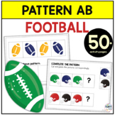 Football Pattern Worksheets Activities for Preschool and T