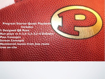 Preview of Football Playbook- Program Starter Quads Formation