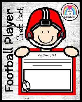 Preview of Football Player Craft Super Writing Activity for Kindergarten (Homecoming)