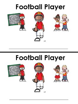 Preview of A Football Player- Editable Emergent Reader