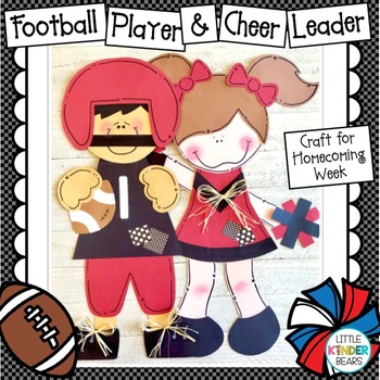 Preview of Football Player and Cheerleader Homecoming Crafts and Class Books