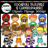 Football Players & Cheerleaders Clipart