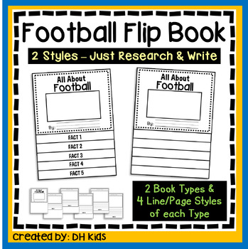 Preview of Football Report Book, Sports Research Writing Project, Physical Education