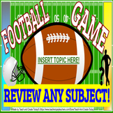 Football Review Game Activity Template  Math ELA Science H
