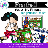 Football Rules Yes or No PE & Brain Break Movement Task Cards