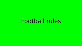 Preview of Football Rules powerpoint