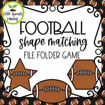 Preview of Football Shapes Matching File Folder Game
