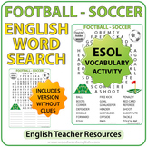 Football / Soccer Vocabulary - English Word Search