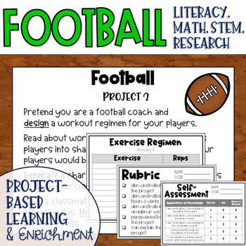 Preview of Football Sports Project Based Learning Enrichment and Makerspace Activities