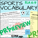 Middle School Sports Vocabulary Activities-Sentence Writin