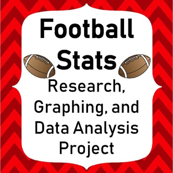 Preview of Football Stats Math Project - Upper Elementary Math: Graphing and Analyzing Data