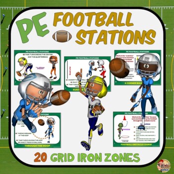 Preview of PE Football Stations- 20 Gridiron Zones