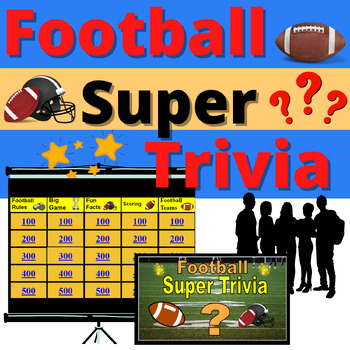 Preview of Football Super Trivia Jeopardy Activity Resource Fun Friday No Prep