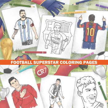Preview of Football SuperStar Coloring Pages- Football Heroes Printable
