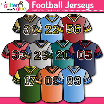 Football T-Shirt Clipart: Physical Education Graphics