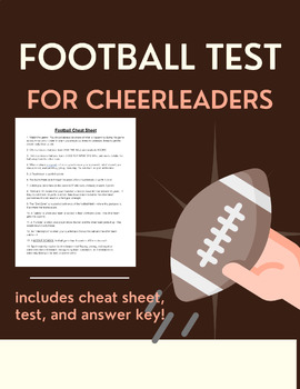 Preview of Football Test for Cheerleaders