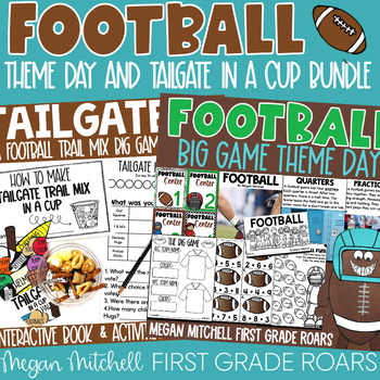 Preview of Football Theme Day & Tailgate Snack Activity Bundle Big Game Playoffs