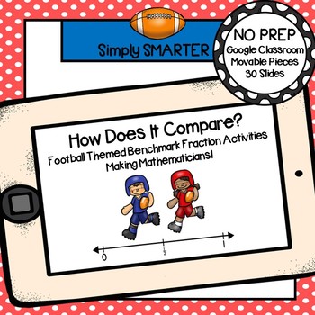 Preview of Football Themed Benchmark Fraction Activities For GOOGLE CLASSROOM