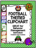 {Editable} Football Theme Clip Chart Behavior Management System