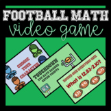 Football Themed Math Google Slide Video Game for Decimals