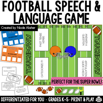 Preview of Football Themed Speech and Language Activities
