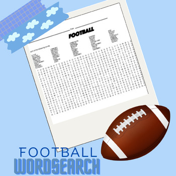 Football Themed Wordsearch by McCrady English | Teachers Pay Teachers