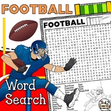Football Game Word Search Puzzle Football Word Find Activity