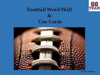Preview of Football Word Wall and Cue Cards