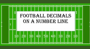 Preview of decimals on a number line (interactive power point) Football