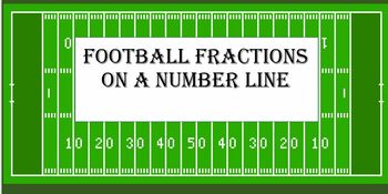 Preview of Football fractions on a number line