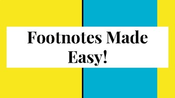 Preview of Footnotes Made Easy!