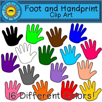 Footprint and Handprint Clip Art by Deeder Do Designs | TPT
