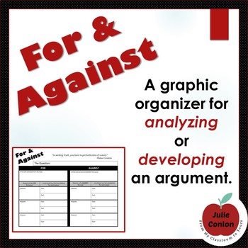 Preview of For & Against: Organizing (or Analyzing) an Argument