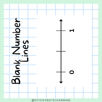 Preview of For All Grade Levels: Blank Benchmark Fraction Number Lines