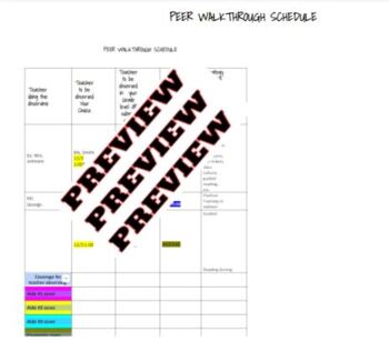 Preview of For Campus Instructional Leaders! Walkthrough Scheduling Tool