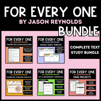 Preview of For Every One by Jason Reynolds BUNDLE