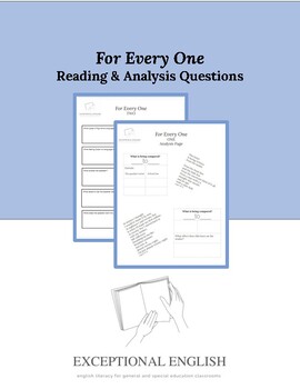 Preview of For Every One by Jason Reynolds Reading & Analysis Handouts