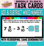 For Google Slides Digital Task Cards: Add/Subtracting Mixe