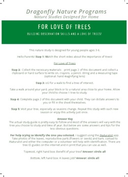 Preview of For Love of Trees