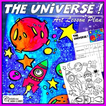 Preview of The Universe ! Science Art Activity and Lesson Plan for Kids