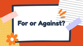 Preview of For or Against?: Debate Activity