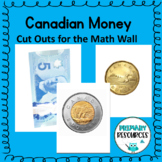 For the Math Wall - Canadian Money Cutouts