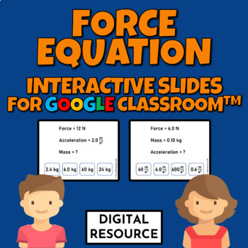 Preview of Force Equation Interactive Google Slides Game for Google Classroom