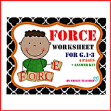 Force Worksheet for G. 1-3