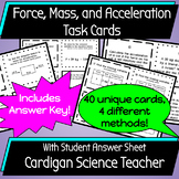 Force, Mass and Acceleration Task Cards