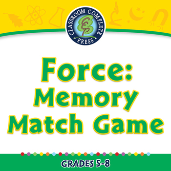 Preview of Force: Memory Match Game - NOTEBOOK Gr. 5-8