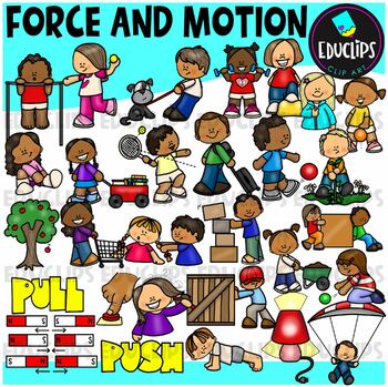 Preview of Force & Motion Clip Art Set {Educlips Clipart}